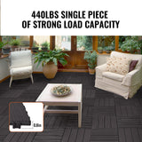 Dog Playpens & Gates: VEVOR Interlocking Deck Tiles, 36 Pack,11.6"x11.6" 36 sq. ft Plastic Waterproof Outdoor Flooring All Weather Use, Patio Floor Decking Covering Tiles for Porch Poolside Balcony Backyard, Dark Brown