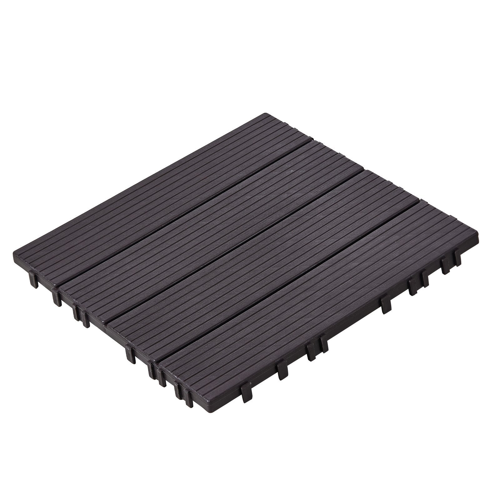 Dog Playpens & Gates: VEVOR Interlocking Deck Tiles, 36 Pack,11.6"x11.6" 36 sq. ft Plastic Waterproof Outdoor Flooring All Weather Use, Patio Floor Decking Covering Tiles for Porch Poolside Balcony Backyard, Dark Brown