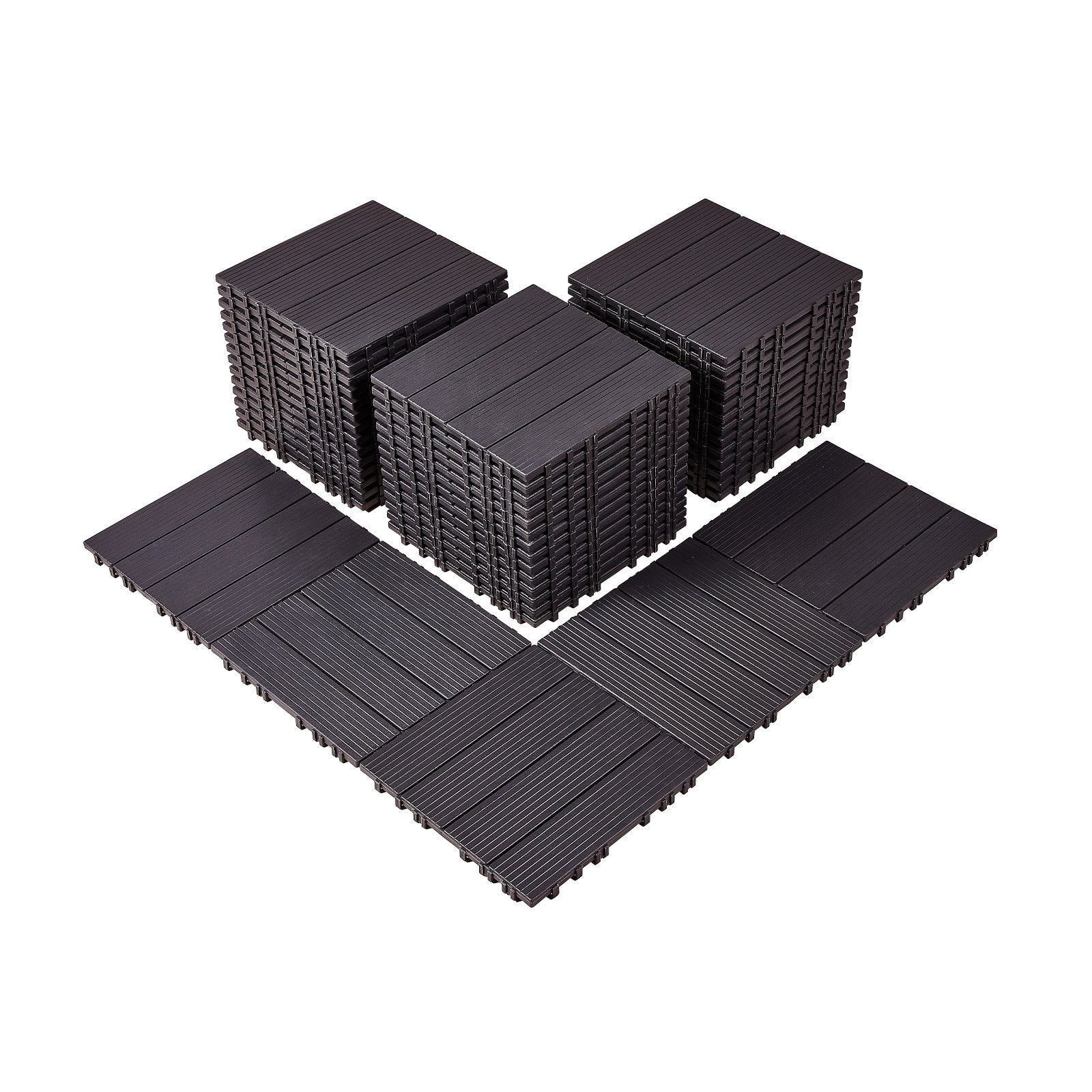 Boating Accessories: VEVOR Interlocking Deck Tiles 54 Pack 12"x12" Waterproof for Porch Dark Brown