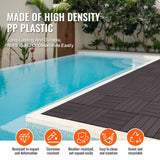Boating Accessories: VEVOR Interlocking Deck Tiles 54 Pack 12"x12" Waterproof for Porch Dark Brown