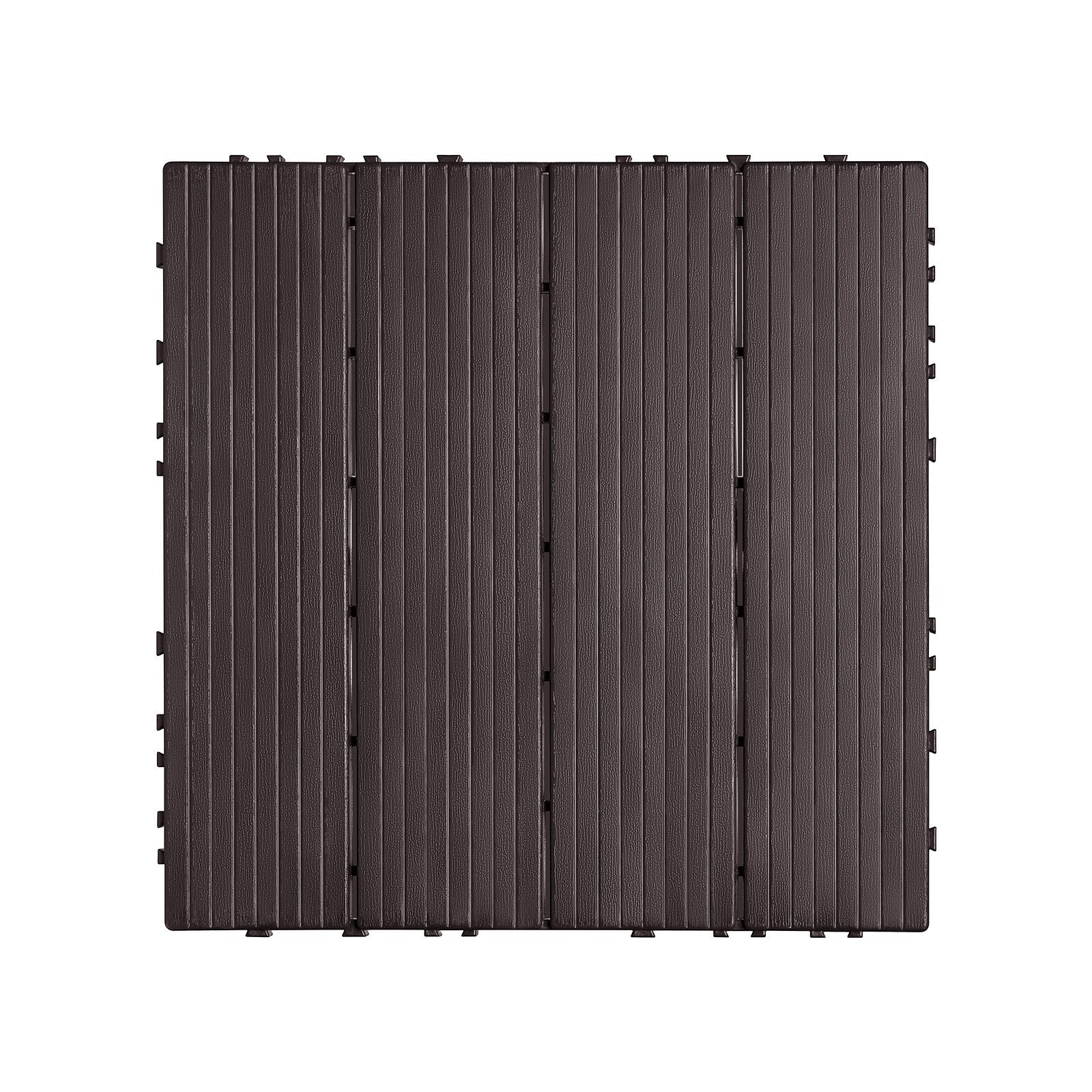 Boating Accessories: VEVOR Interlocking Deck Tiles 54 Pack 12"x12" Waterproof for Porch Dark Brown