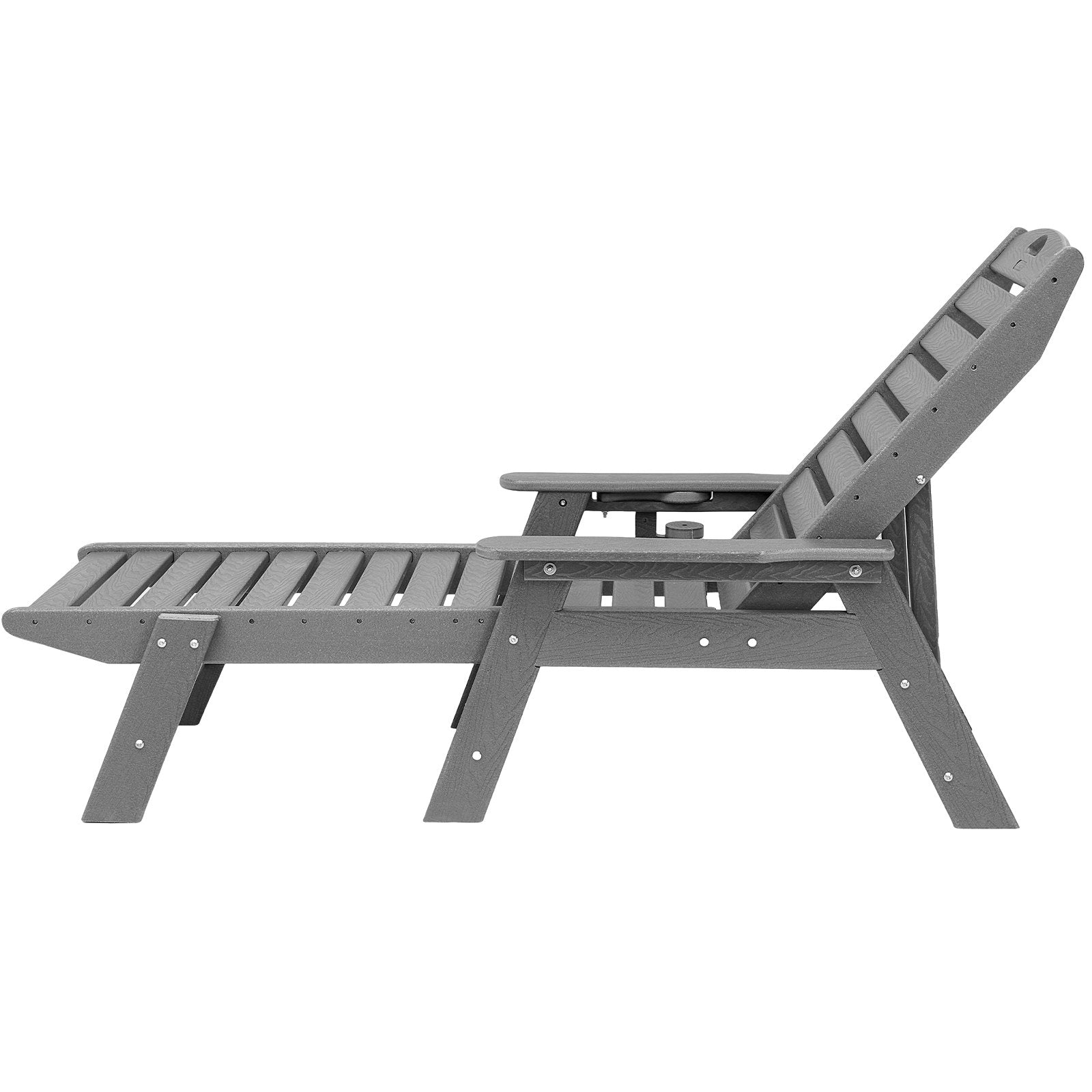 Outdoor Chairs: VEVOR Outdoor Chaise Lounge Chair 6 Positions Reclining Patio Bench Lounger Gray