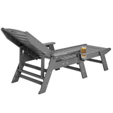 Outdoor Chairs: VEVOR Outdoor Chaise Lounge Chair 6 Positions Reclining Patio Bench Lounger Gray