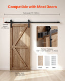 Gardening Accessories: VEVOR 1830 mm Sliding Barn Door Hardware Kit for Single Sliding Barn Door Black