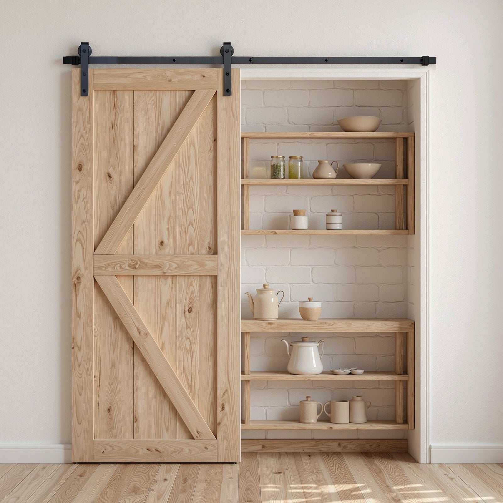 Gardening Accessories: VEVOR 1830 mm Sliding Barn Door Hardware Kit for Single Sliding Barn Door Black