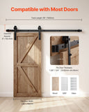 Gardening Accessories: VEVOR 1500 mm Sliding Barn Door Hardware Kit for Single Sliding Barn Door Black
