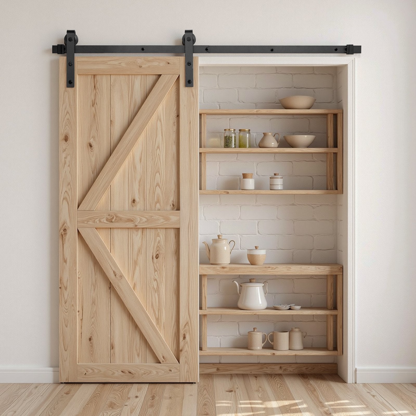 Gardening Accessories: VEVOR 1500 mm Sliding Barn Door Hardware Kit for Single Sliding Barn Door Black
