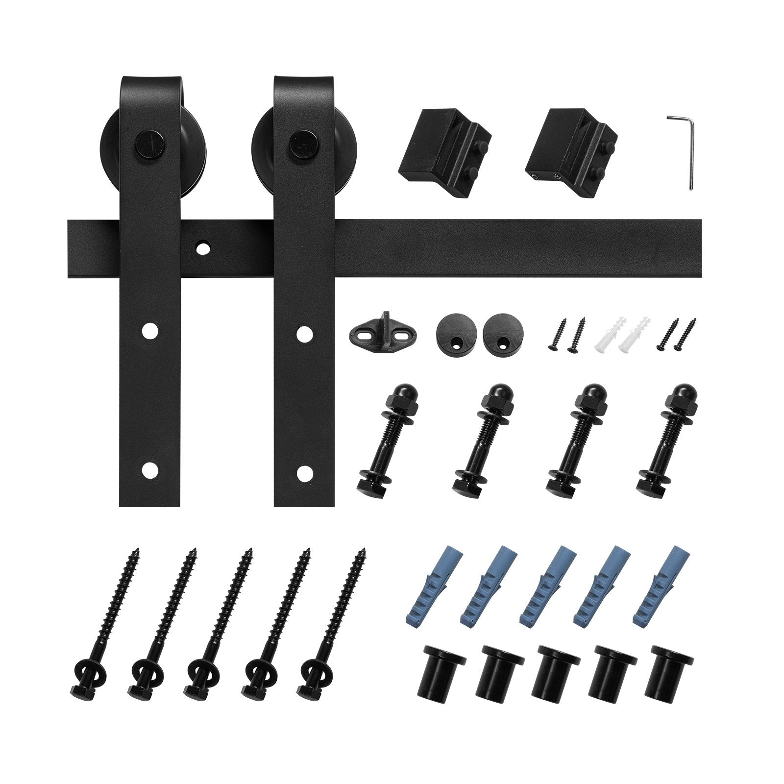 Gardening Accessories: VEVOR 1500 mm Sliding Barn Door Hardware Kit for Single Sliding Barn Door Black