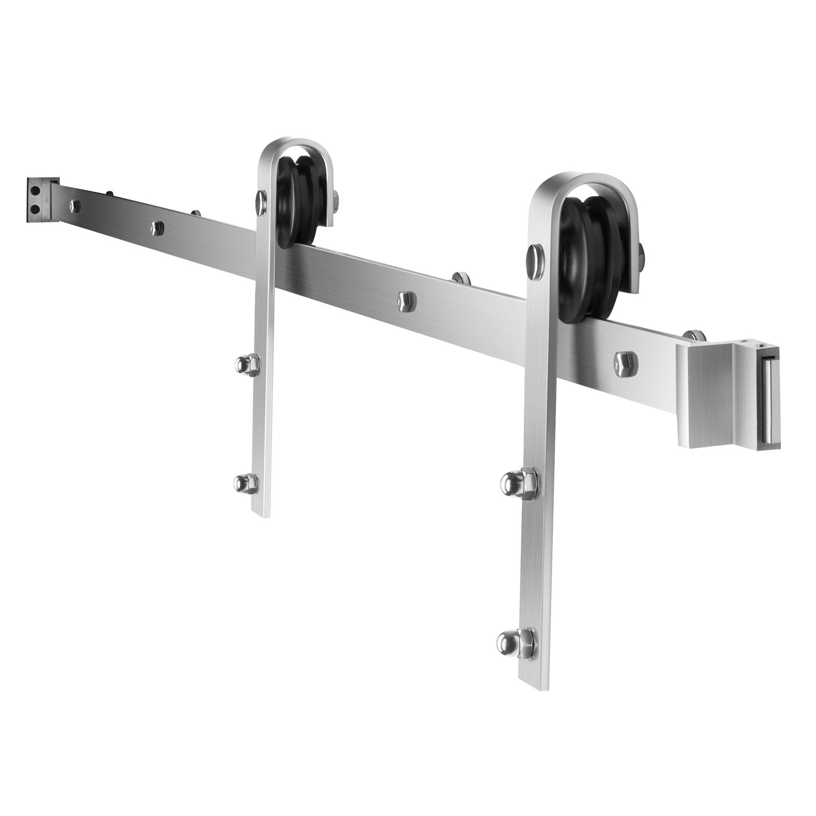 Audio Accessories: VEVOR 2000 mm Sliding Barn Door Hardware Kit for Single Sliding Barn Door Silver