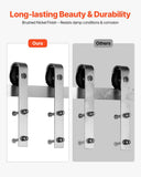 Audio Accessories: VEVOR 2000 mm Sliding Barn Door Hardware Kit for Single Sliding Barn Door Silver