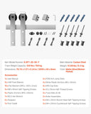 Audio Accessories: VEVOR 2000 mm Sliding Barn Door Hardware Kit for Single Sliding Barn Door Silver