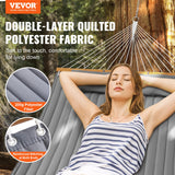 Tents: VEVOR Double Quilted Fabric Hammock, 12 FT Double Hammock with Hardwood Spreader Bars, 2 Person Quilted Hammock with Detachable Pillow and Chains for Camping Outdoor Patio Yard Beach, 480 lbs Capacity