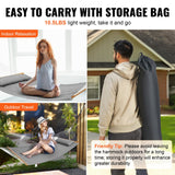 Tents: VEVOR Double Quilted Fabric Hammock, 12 FT Double Hammock with Hardwood Spreader Bars, 2 Person Quilted Hammock with Detachable Pillow and Chains for Camping Outdoor Patio Yard Beach, 480 lbs Capacity