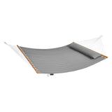 Tents: VEVOR Double Quilted Fabric Hammock, 12 FT Double Hammock with Hardwood Spreader Bars, 2 Person Quilted Hammock with Detachable Pillow and Chains for Camping Outdoor Patio Yard Beach, 480 lbs Capacity
