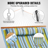 Tents: VEVOR Double Quilted Fabric Hammock, 12 FT Double Hammock with Hardwood Spreader Bars, 2 Person Quilted Hammock with Detachable Pillow and Chains for Camping Outdoor Patio Yard Beach, 480 lbs Capacity