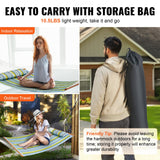 Tents: VEVOR Double Quilted Fabric Hammock, 12 FT Double Hammock with Hardwood Spreader Bars, 2 Person Quilted Hammock with Detachable Pillow and Chains for Camping Outdoor Patio Yard Beach, 480 lbs Capacity