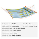 Tents: VEVOR Double Quilted Fabric Hammock, 12 FT Double Hammock with Hardwood Spreader Bars, 2 Person Quilted Hammock with Detachable Pillow and Chains for Camping Outdoor Patio Yard Beach, 480 lbs Capacity