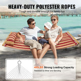 Tents: VEVOR Double Quilted Fabric Hammock, 12 FT Double Hammock with Hardwood Spreader Bars, 2 Person Quilted Hammock with Detachable Pillow and Chains for Camping Outdoor Patio Yard Beach, 480 lbs Capacity