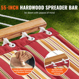 Tents: VEVOR Double Quilted Fabric Hammock, 12 FT Double Hammock with Hardwood Spreader Bars, 2 Person Quilted Hammock with Detachable Pillow and Chains for Camping Outdoor Patio Yard Beach, 480 lbs Capacity