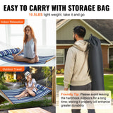Tents: VEVOR Double Quilted Fabric Hammock, 12 FT Double Hammock with Hardwood Spreader Bars, 2 Person Quilted Hammock with Detachable Pillow and Chains for Camping Outdoor Patio Yard Beach, 480 lbs Capacity