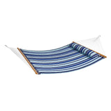 Tents: VEVOR Double Quilted Fabric Hammock, 12 FT Double Hammock with Hardwood Spreader Bars, 2 Person Quilted Hammock with Detachable Pillow and Chains for Camping Outdoor Patio Yard Beach, 480 lbs Capacity