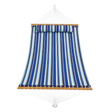 Tents: VEVOR Double Quilted Fabric Hammock, 12 FT Double Hammock with Hardwood Spreader Bars, 2 Person Quilted Hammock with Detachable Pillow and Chains for Camping Outdoor Patio Yard Beach, 480 lbs Capacity