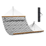 Tents: VEVOR Double Quilted Fabric Hammock, 12 FT Double Hammock with Hardwood Spreader Bars, 2 Person Quilted Hammock with Detachable Pillow and Chains for Camping Outdoor Patio Yard Beach, 480 lbs Capacity