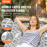 Tents: VEVOR Double Quilted Fabric Hammock, 12 FT Double Hammock with Hardwood Spreader Bars, 2 Person Quilted Hammock with Detachable Pillow and Chains for Camping Outdoor Patio Yard Beach, 480 lbs Capacity