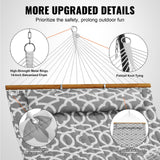 Tents: VEVOR Double Quilted Fabric Hammock, 12 FT Double Hammock with Hardwood Spreader Bars, 2 Person Quilted Hammock with Detachable Pillow and Chains for Camping Outdoor Patio Yard Beach, 480 lbs Capacity
