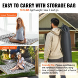 Tents: VEVOR Double Quilted Fabric Hammock, 12 FT Double Hammock with Hardwood Spreader Bars, 2 Person Quilted Hammock with Detachable Pillow and Chains for Camping Outdoor Patio Yard Beach, 480 lbs Capacity
