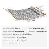 Tents: VEVOR Double Quilted Fabric Hammock, 12 FT Double Hammock with Hardwood Spreader Bars, 2 Person Quilted Hammock with Detachable Pillow and Chains for Camping Outdoor Patio Yard Beach, 480 lbs Capacity