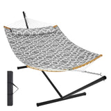 Tents: VEVOR Two Person Hammock with Stand Included, Double Hammock with Curved Spreader Bar and Detachable Pillow and Portable Carrying Bag, Perfect for Outdoor Freestanding Hammock, 480lb Capacity