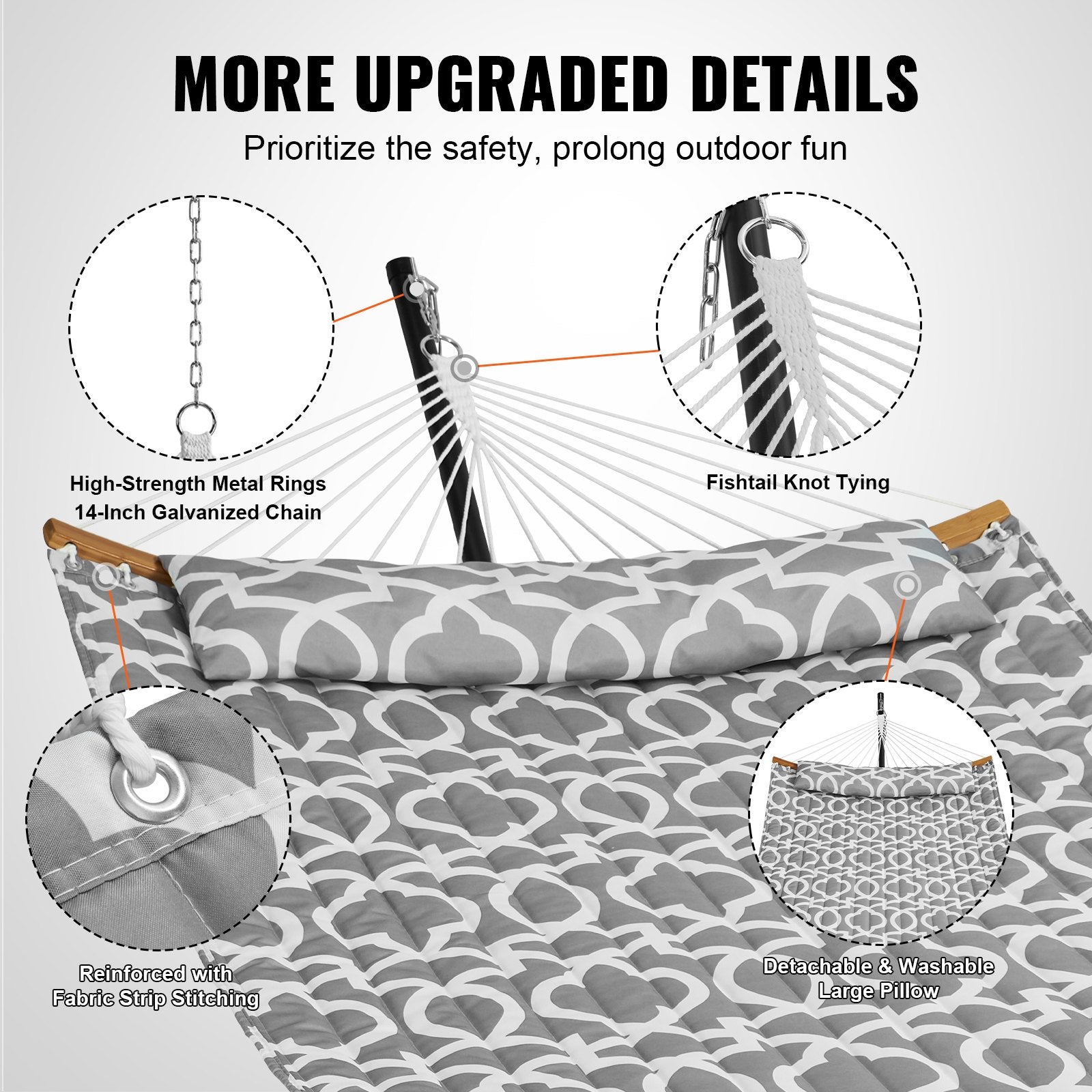Tents: VEVOR Two Person Hammock with Stand Included, Double Hammock with Curved Spreader Bar and Detachable Pillow and Portable Carrying Bag, Perfect for Outdoor Freestanding Hammock, 480lb Capacity