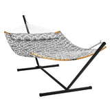 Tents: VEVOR Two Person Hammock with Stand Included, Double Hammock with Curved Spreader Bar and Detachable Pillow and Portable Carrying Bag, Perfect for Outdoor Freestanding Hammock, 480lb Capacity