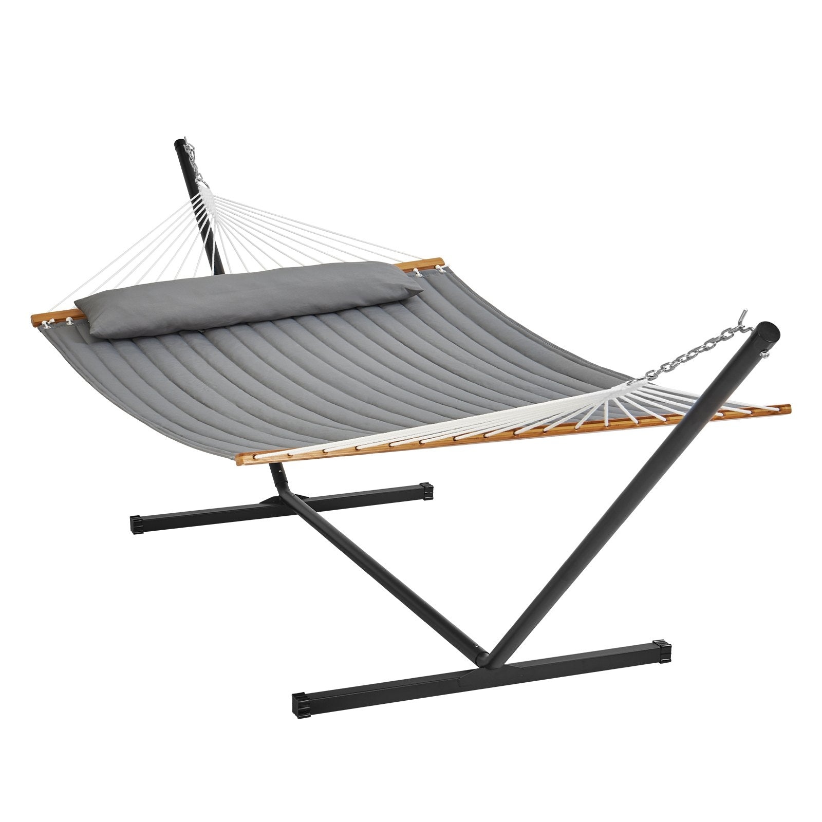 Tents: VEVOR Double Quilted Fabric Hammock Two Person Hammock with Stand 480lb Capacity