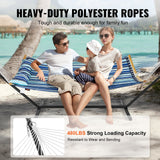 Tents: VEVOR Two Person Hammock with Stand Included, Double Hammock with Curved Spreader Bar and Detachable Pillow and Portable Carrying Bag, Perfect for Outdoor Freestanding Hammock, 480lb Capacity
