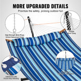 Tents: VEVOR Two Person Hammock with Stand Included, Double Hammock with Curved Spreader Bar and Detachable Pillow and Portable Carrying Bag, Perfect for Outdoor Freestanding Hammock, 480lb Capacity