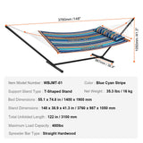 Tents: VEVOR Double Quilted Fabric Hammock Two Person Hammock with Stand 480lb Capacity