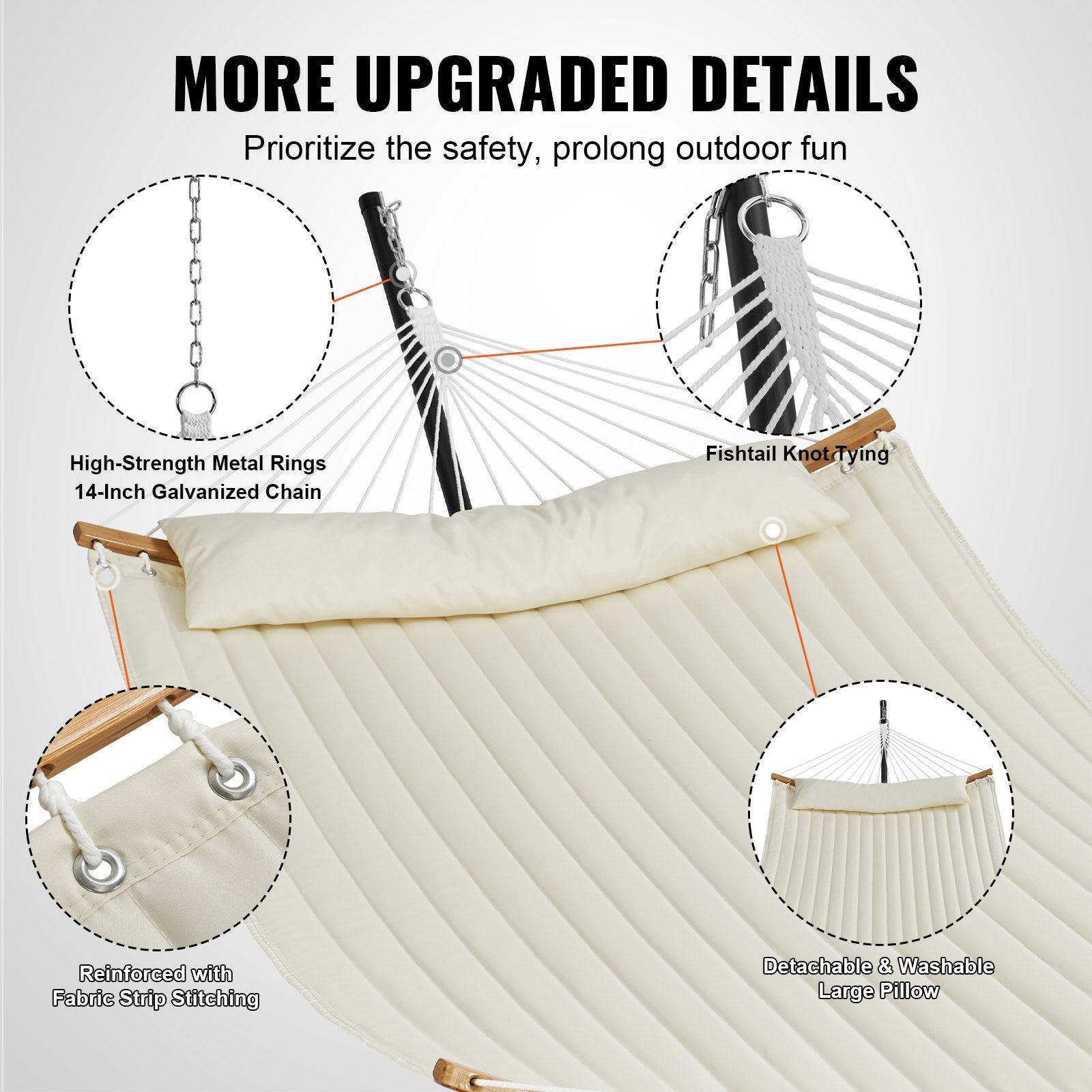 Tents: VEVOR Two Person Hammock with Stand Included, Double Hammock with Curved Spreader Bar and Detachable Pillow and Portable Carrying Bag, Perfect for Outdoor Freestanding Hammock, 480lb Capacity