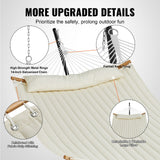 Tents: VEVOR Two Person Hammock with Stand Included, Double Hammock with Curved Spreader Bar and Detachable Pillow and Portable Carrying Bag, Perfect for Outdoor Freestanding Hammock, 480lb Capacity