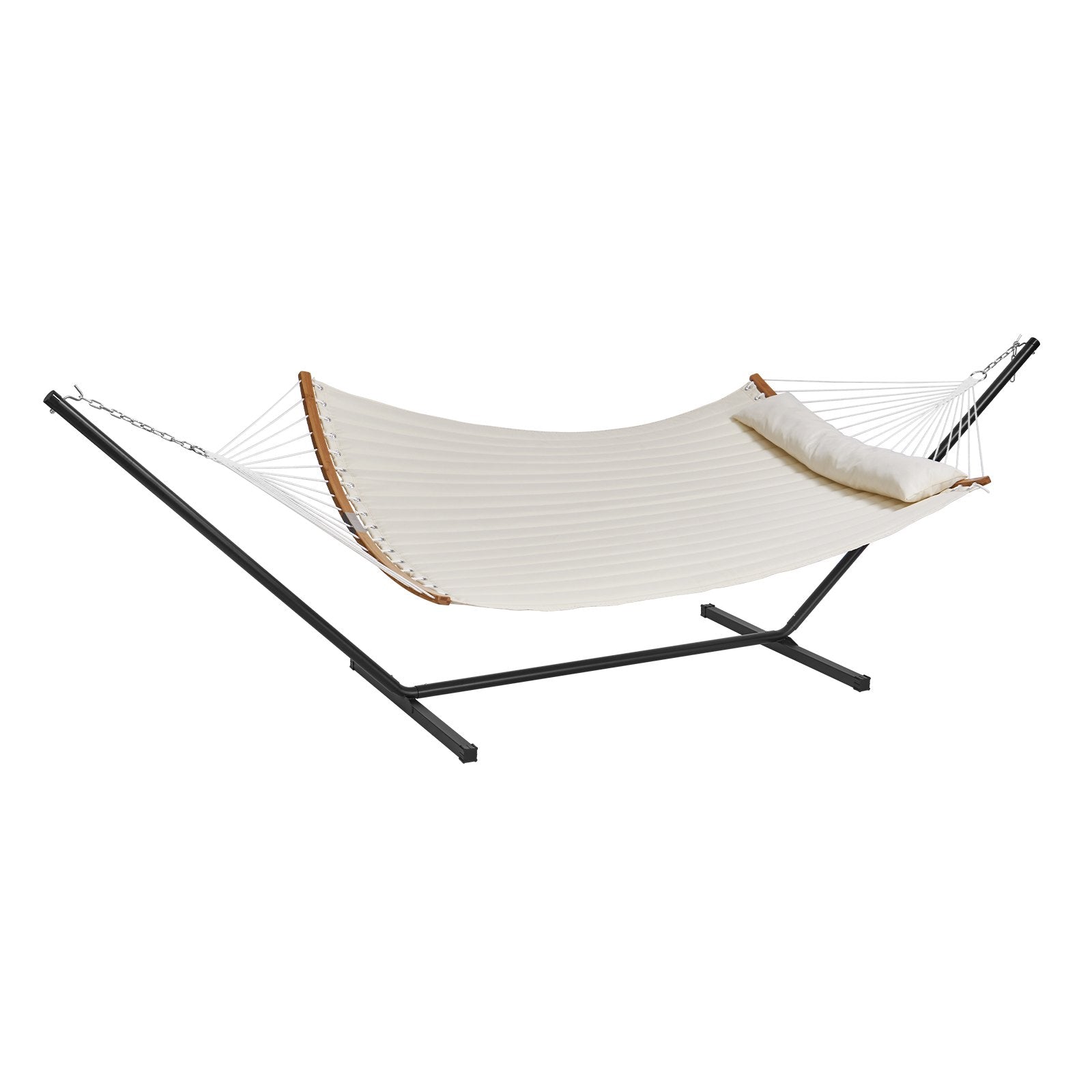 Tents: VEVOR Two Person Hammock with Stand Included, Double Hammock with Curved Spreader Bar and Detachable Pillow and Portable Carrying Bag, Perfect for Outdoor Freestanding Hammock, 480lb Capacity
