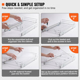 Kitchen & Bathroom DIY: VEVOR Pull Out Cabinet Under Sink Organizer 11 x 21 Inch Wire Drawer Basket