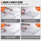 Makeup Organisation & Storage: VEVOR 34x53 cm Pull Out Cabinet Organizer, Heavy Duty Slide Out Pantry Shelves, Chrome-Plated Steel Roll Out Drawers, Sliding Drawer Storage for Home, Inside Kitchen Cabinet, Bathroom, Under Sink