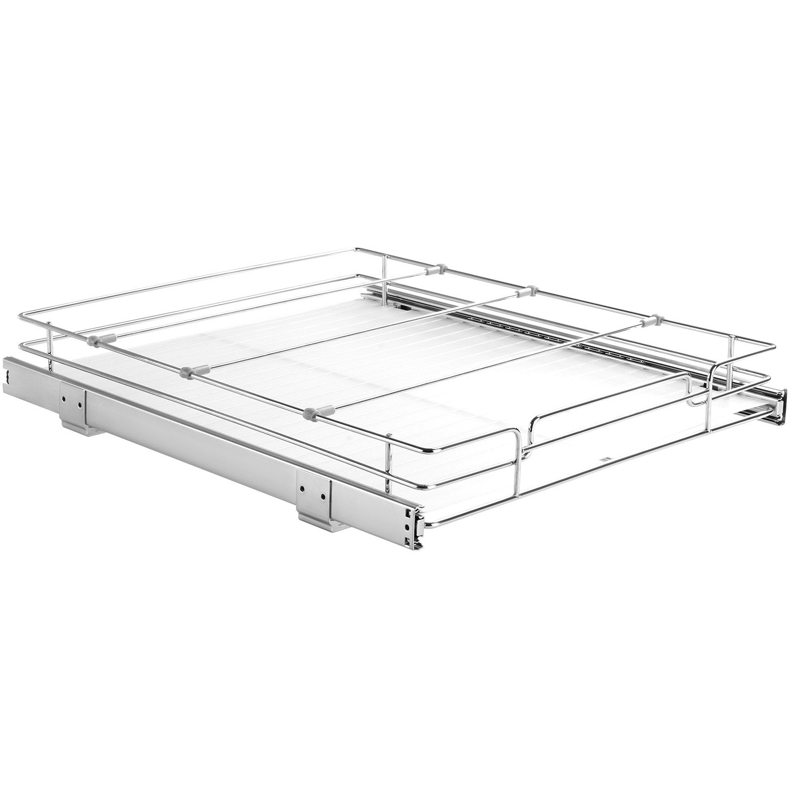 Desk Accessories: VEVOR 18.5"Wx21"Dx3.5"H Pull Out Cabinet Organizer, Heavy Duty Slide Out Pantry Shelves, Steel Roll Out Drawers, Sliding Drawer Storage for Home Under Sink, 20"Wx22"Dx7"H Install Size for Cabinet