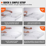 Kitchen & Bathroom DIY: VEVOR Pull Out Cabinet Under Sink Organizer 20 x 21 Inch Wire Drawer Basket