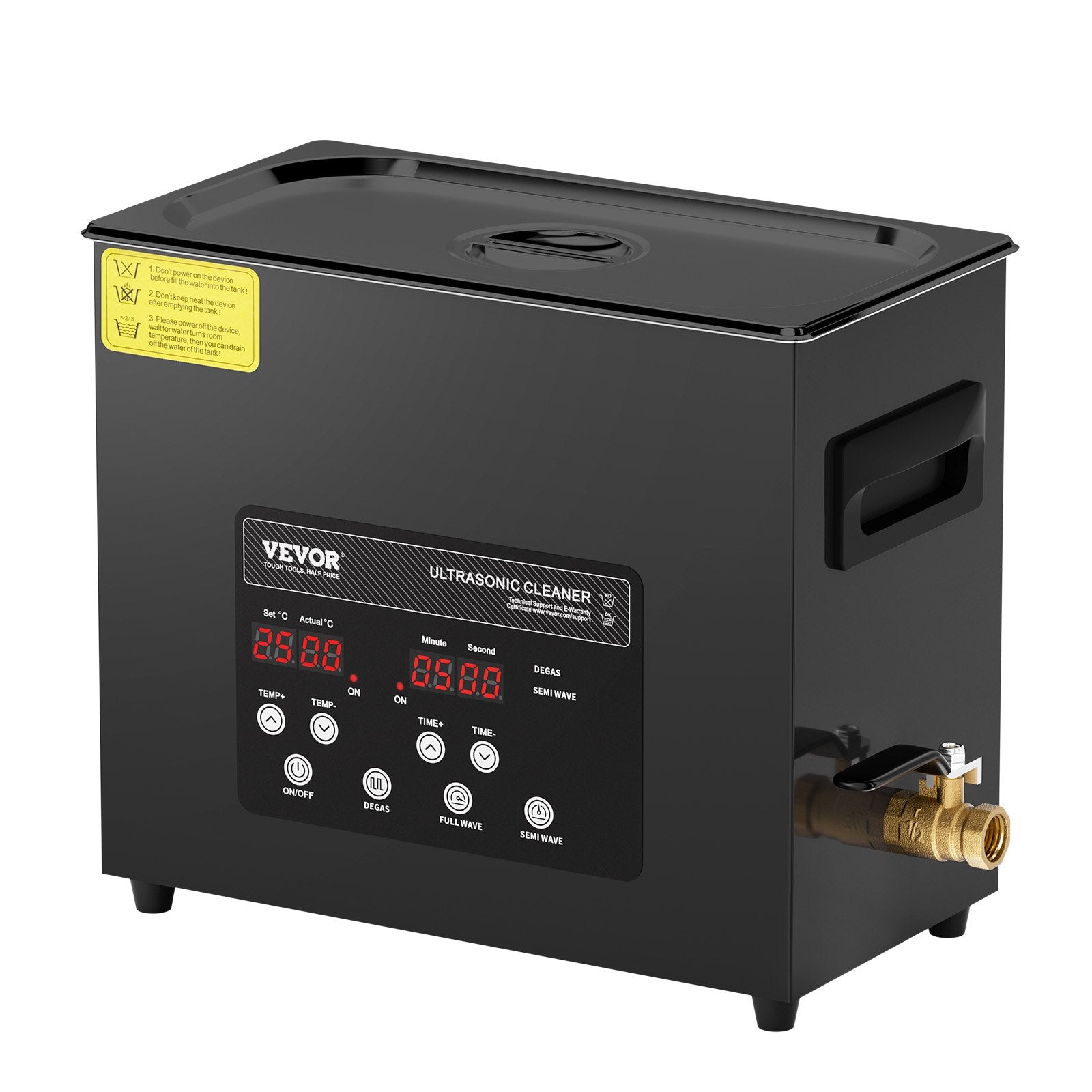 Jewellery Cleaners: VEVOR 6L Ultra Sonic Cleaner, 180W Digital Ultrasonic Cleaning Machine with Gentle Mode & Upgraded Degassing, 40kHz Industrial Ultrasound Cleaner with Heater & Timer for Retainer, Jewelry, Tools