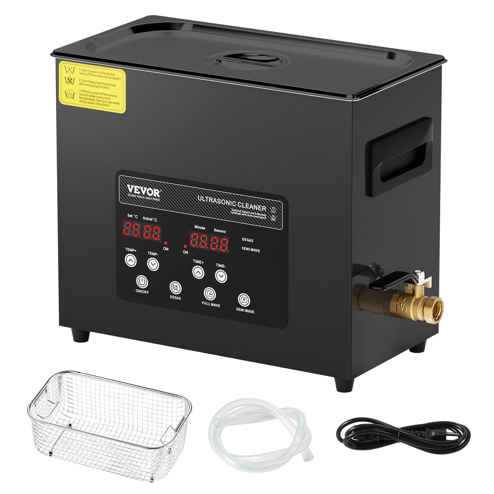 Jewellery Cleaners: VEVOR 6L Ultra Sonic Cleaner, 180W Digital Ultrasonic Cleaning Machine with Gentle Mode & Upgraded Degassing, 40kHz Industrial Ultrasound Cleaner with Heater & Timer for Retainer, Jewelry, Tools