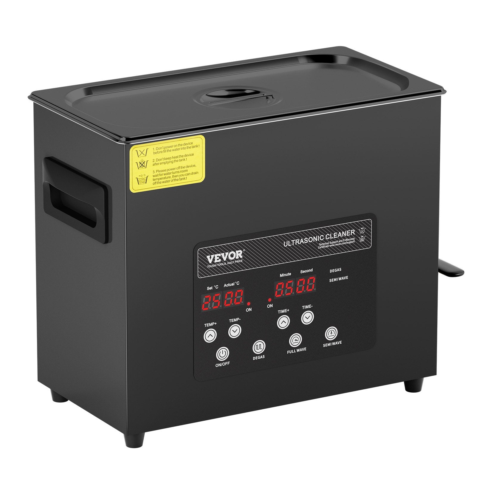 Jewellery Cleaners: VEVOR 6L Ultra Sonic Cleaner, 180W Digital Ultrasonic Cleaning Machine with Gentle Mode & Upgraded Degassing, 40kHz Industrial Ultrasound Cleaner with Heater & Timer for Retainer, Jewelry, Tools