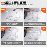 Kitchen & Bathroom DIY: VEVOR 2-Tier Wire Pull Out Cabinet Under Sink Organizer 14x21 Inch Drawer Basket