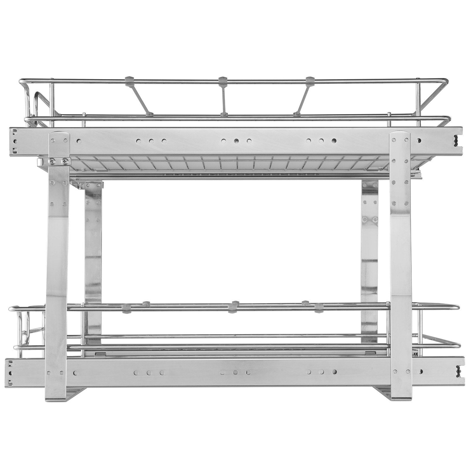 Kitchen & Bathroom DIY: VEVOR 2-Tier Wire Pull Out Cabinet Under Sink Organizer 14x21 Inch Drawer Basket
